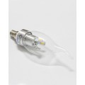 4 pieces LED 3W E14 Candelabra Base Cool White 6000K Candle Light Bent Tip